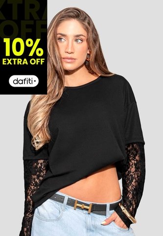 Camiseta Mujer Negro Atypical 114040 Atypical