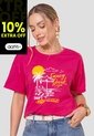 Camiseta Mujer Magenta Vivo Atypical 113628 de Atypical