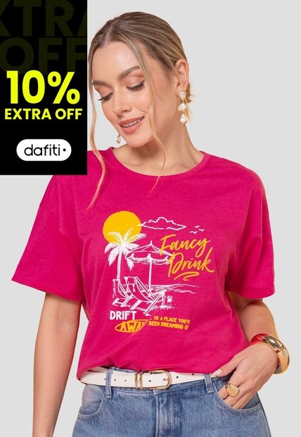 Camiseta Mujer Magenta Vivo Atypical 113628