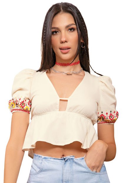 Blusa Mujer Beige Atypical 9557