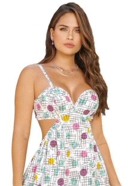 Vestido Largo Mujer Multicolor Atypical 91864