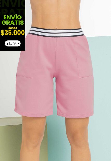 Bermuda Short Mujer Rosa Atypical 101953