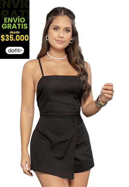 Enterizo Corto Juvenil Negro Atypical 77880