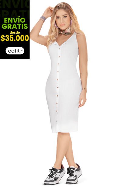 Vestido Mujer Blanco Atypical 9655