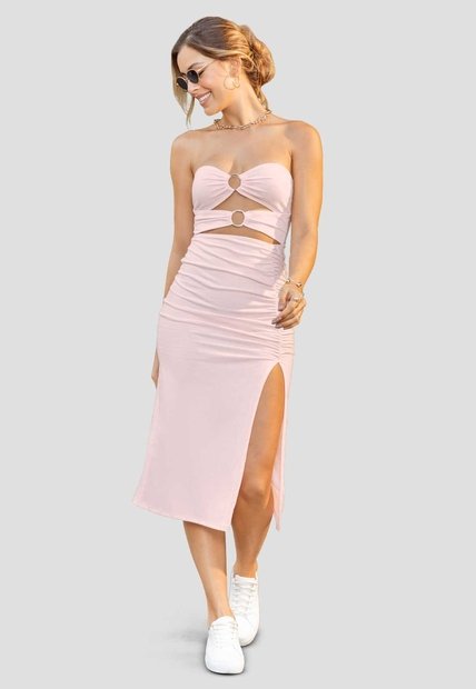 Vestido Mujer Rosa Atypical 33435