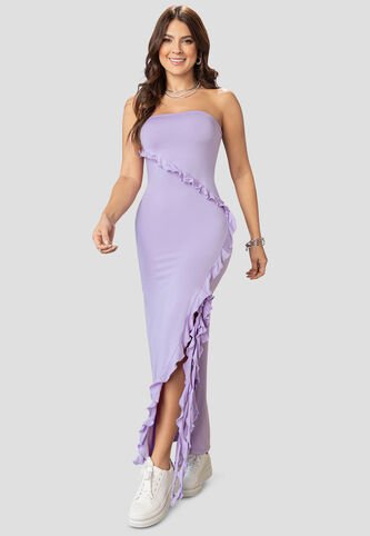 Vestido Largo Mujer Lila Atypical 102334 Atypical