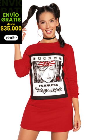 Vestido Corto Mujer Rojo Atypical 34743 Atypical