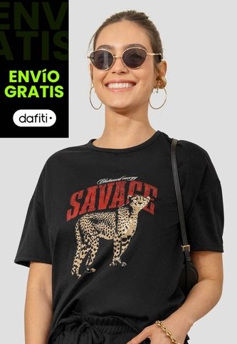 Camiseta Mujer Negro Atypical 114250 Atypical