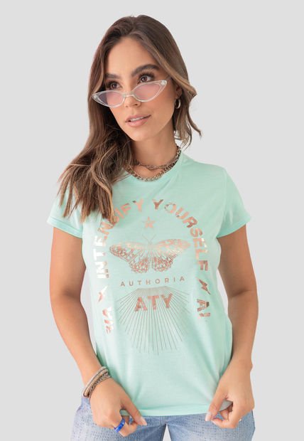 Camiseta Mujer Azul Atypical 104511