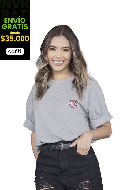 Camiseta Mujer Gris Atypical 837