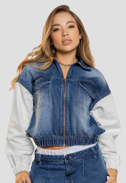 Chaqueta Mujer Azul Oscuro Atypical 114460