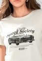 Camiseta Mujer Crema Atypical 114509 de Atypical