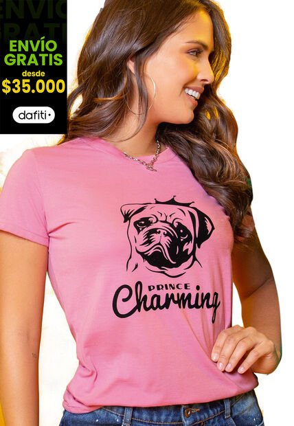 Camiseta Mujer Rosado Atypical 86654