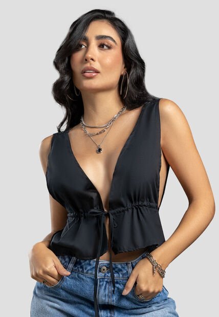 Blusa Mujer Negro Atypical 104344