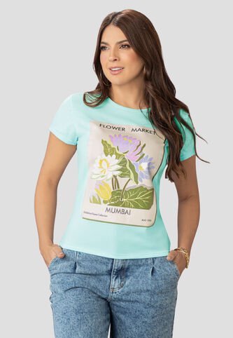 Camiseta Mujer Azul Atypical 102191 Atypical