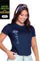 Camiseta Mujer Azul Navy Atypical 87101 de Atypical