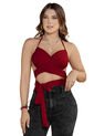 Crop Top Mujer Vinotinto Atypical 89124 de Atypical