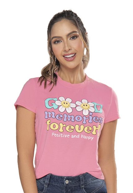Camiseta Mujer Rosado Atypical 33447