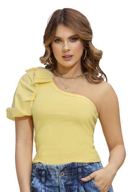 Blusa Mujer Amarillo Pastel Atypical 88366