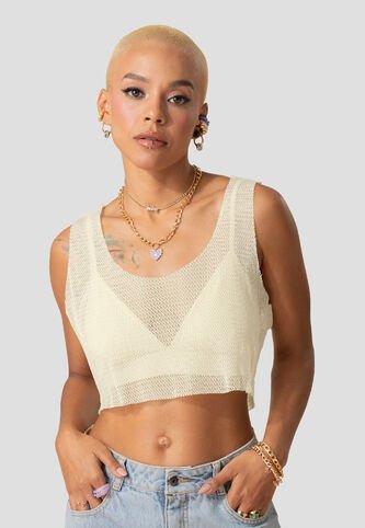 Crop Top Paq X2 Mujer Caqui Atypical 105876 Atypical