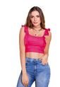Crop Top Juvenil Femenino Fucsia Atypical de Atypical