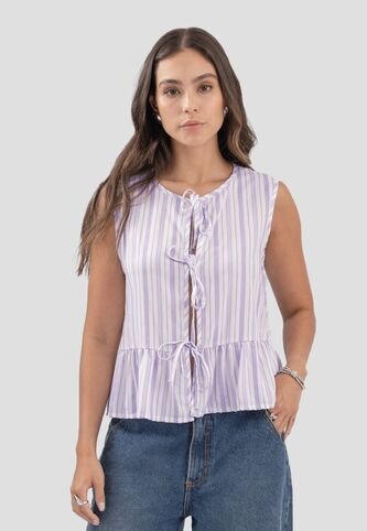 Blusa Mujer Estampado Lila Atypical 112316 Atypical