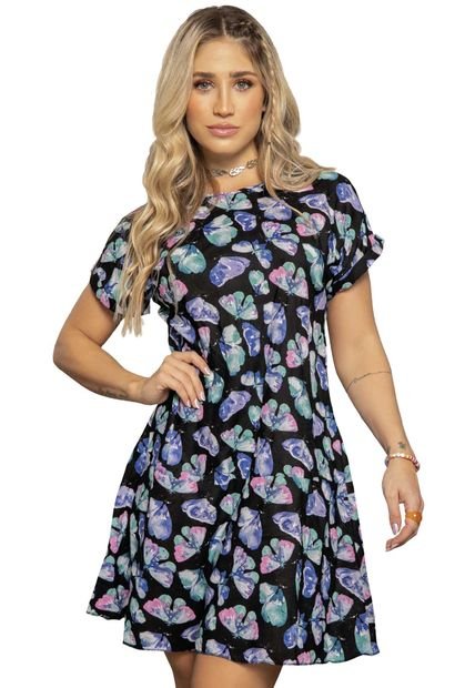 Vestido Corto Mujer Negro Atypical 90946