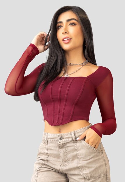 Blusa Mujer Vinotinto Atypical 101319