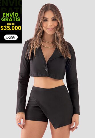 Blazer Mujer Negro Atypical 104504 Atypical