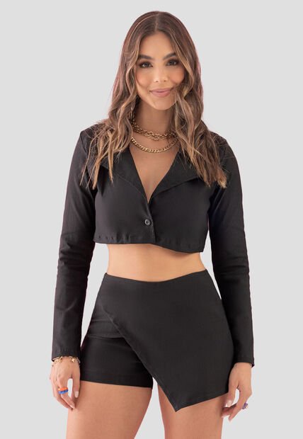 Blazer Mujer Negro Atypical 104504