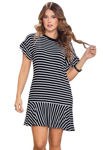 Vestido Corto Mujer Negro Atypical 79473 Atypical