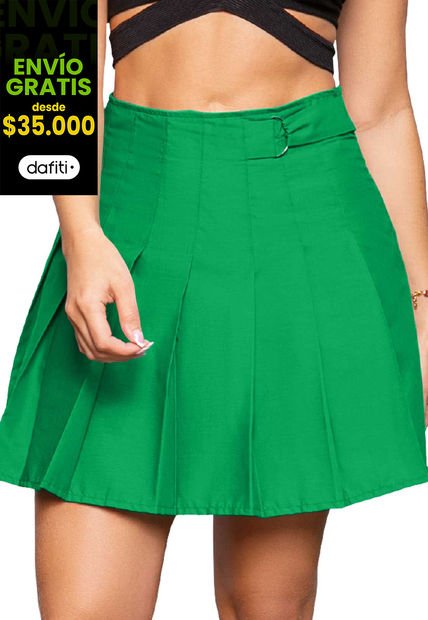 Falda Corta Mujer Verde Atypical 87051