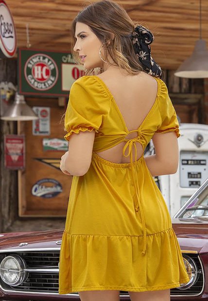 Vestido ATYPICAL 83281 Mostaza