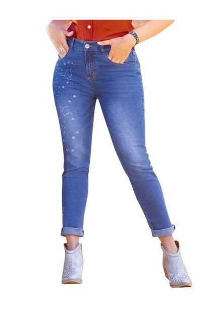 Jean Juvenil Femenino Azul Medio Atypical
