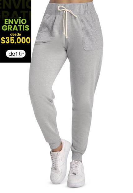 Jogger Mujer Gris Jaspe Atypical 96922