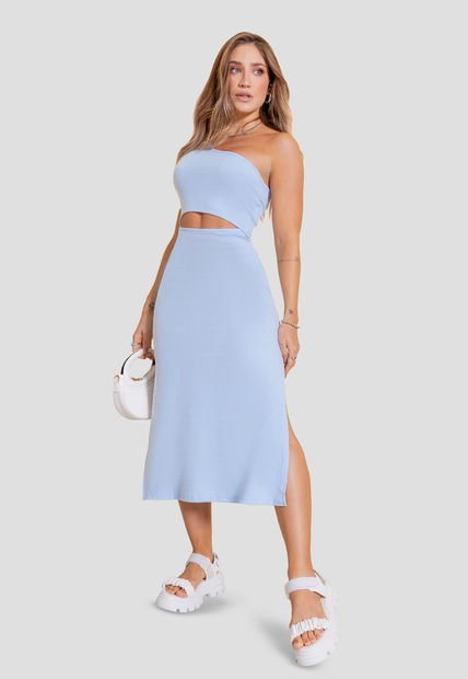 Vestido Mujer Azul Claro Atypical 106872