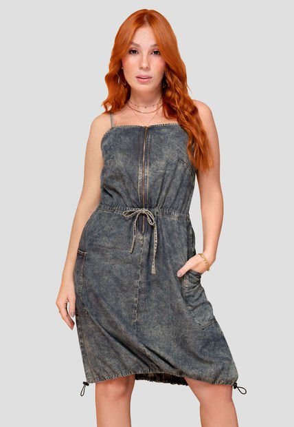 Vestido Corto Mujer Azul Atypical 104899