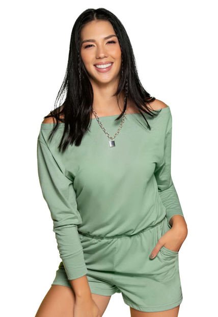 Enterizo Corto Mujer Verde Atypical 32804