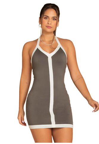 Vestido Corto Mujer Café Atypical 9576 Atypical