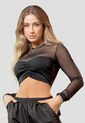 Crop Top Mujer Negro Atypical 105051 de Atypical