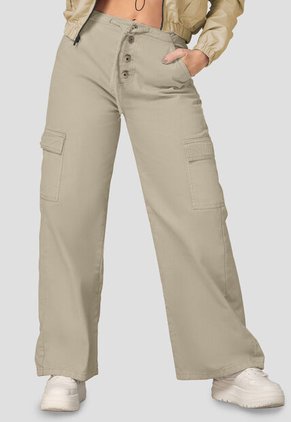 Pantalón Mujer Beige Atypical 104897