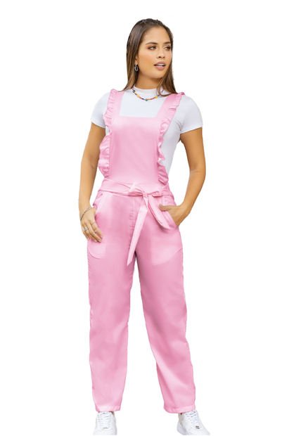 Overall Largo Mujer Rosa Atypical 5523