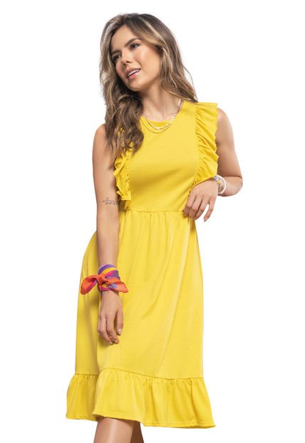 Vestido Mujer Amarillo Atypical 3273