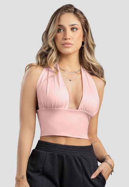 Crop Top Mujer Rosa Atypical 104228