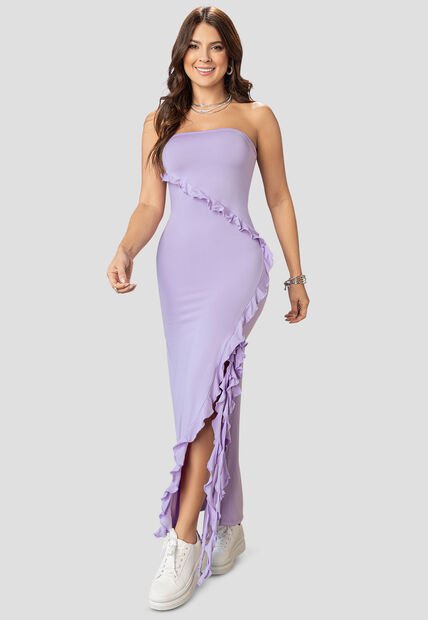 Vestido Largo Mujer Lila Atypical 102334