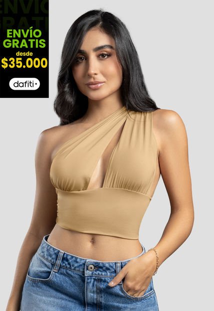 Crop Top Mujer Beige Atypical 104228