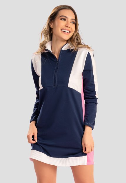 Vestido Corto Mujer Azul Navy Atypical 102810