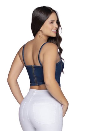 Crop Top Mujer Azul Atypical 32803