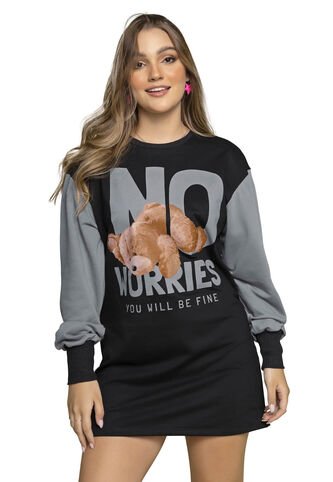 Vestido Corto Mujer Negro Atypical 2254 Atypical