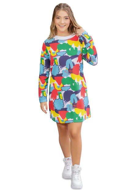 Vestido Corto Mujer Multicolor Atypical 5905